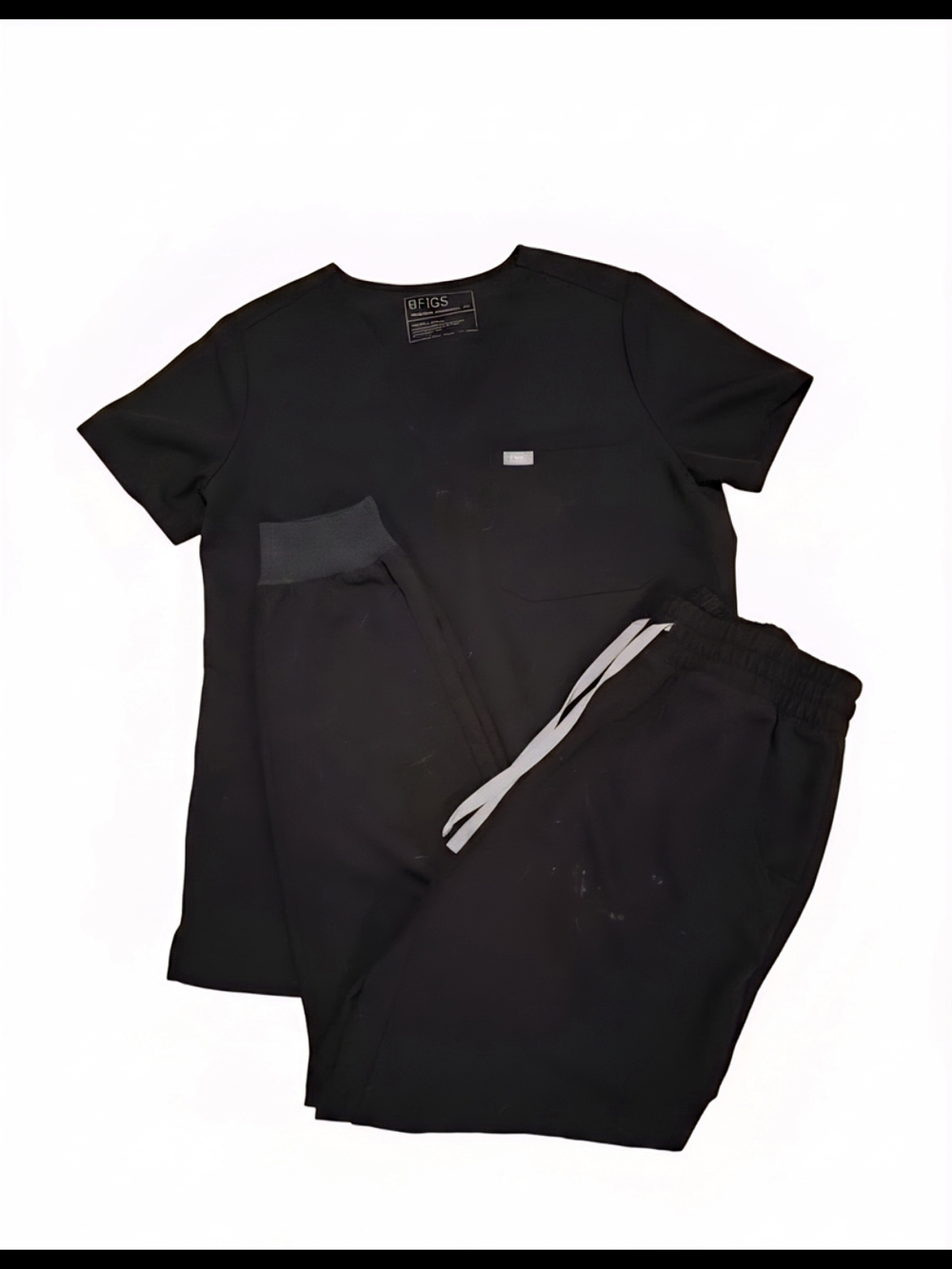 Figs Women's Black Jogger Scrub  Set